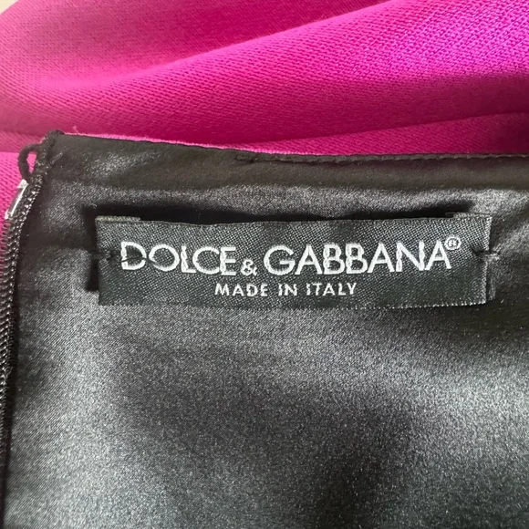 DOLCE &GABBANA Black/Fuchsia Cocktail Dress 8/44 - Picture 7 of 9